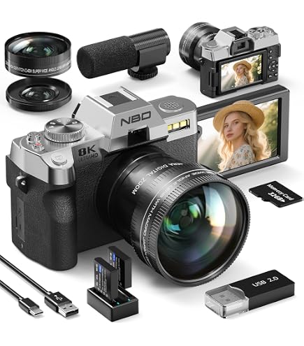 Amazon | NBD 4K 4800万画素デジタルカメラ 16倍ズーム【アプリ制御
